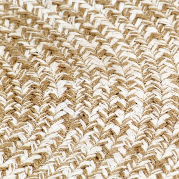 Handmade Rug Jute White And Natural 90 Cm Image 2