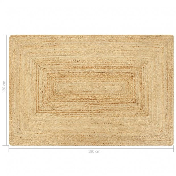 Handmade Rug Jute Natural 120x180 Cm Image 5