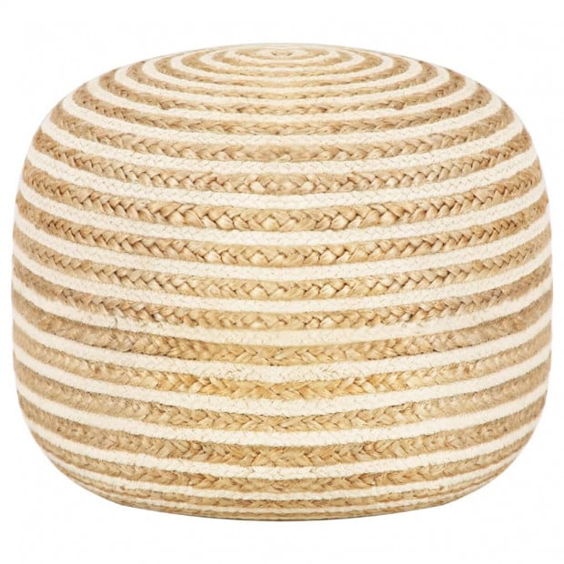 Handmade Pouffe 45x30 Cm Jute with Spiral Pattern
