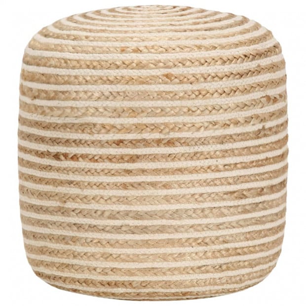 Handmade Pouffe 40x45 Cm Jute with Spiral Pattern