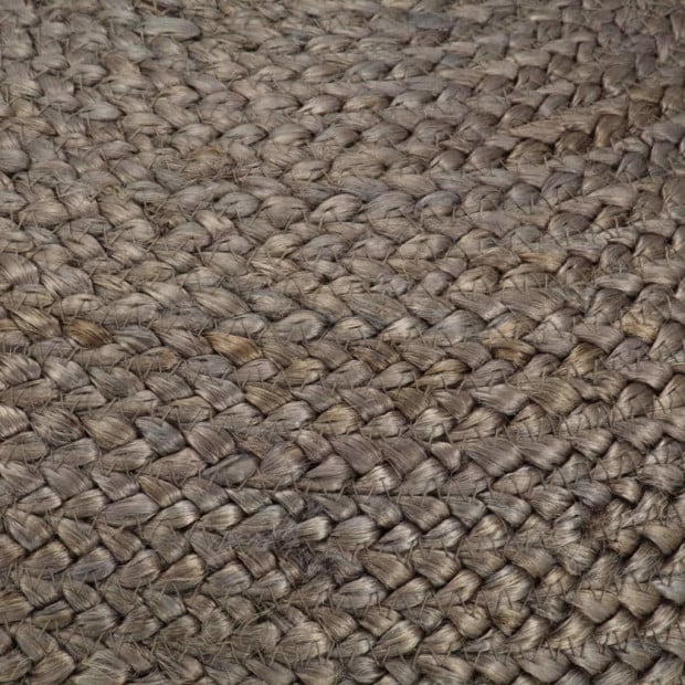 Handmade Pouffe Light Grey 45x30 Cm Jute Image 2
