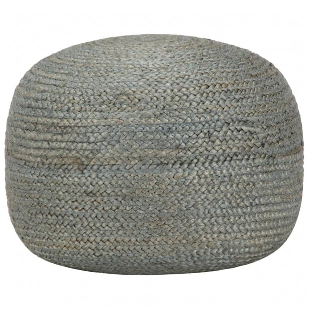 Handmade Pouffe Olive Green 45x30 Cm Jute