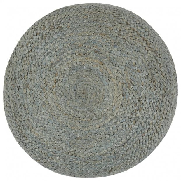 Handmade Pouffe Olive Green 45x30 Cm Jute Image 3