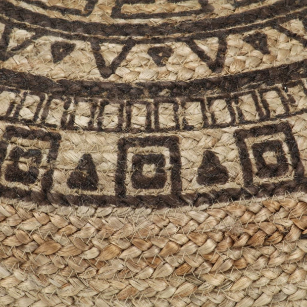 Handmade Pouffe Brown 45x30 Cm Jute Image 2