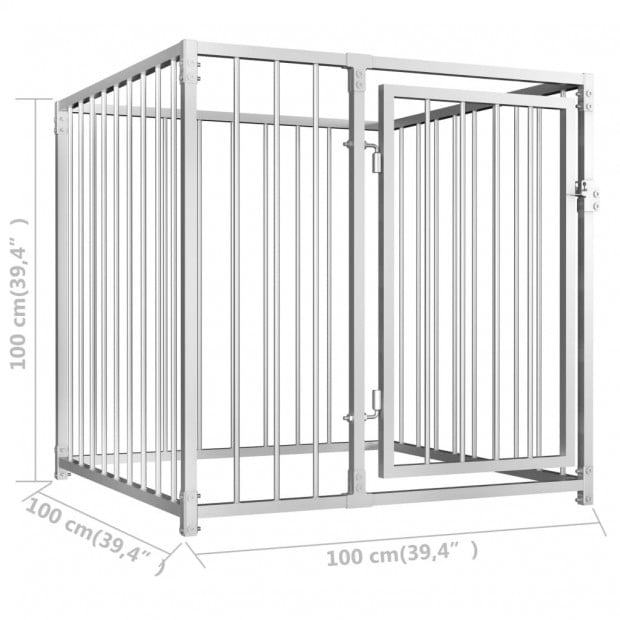 Outdoor Dog Kennel 100x100x100 Cm Image 6