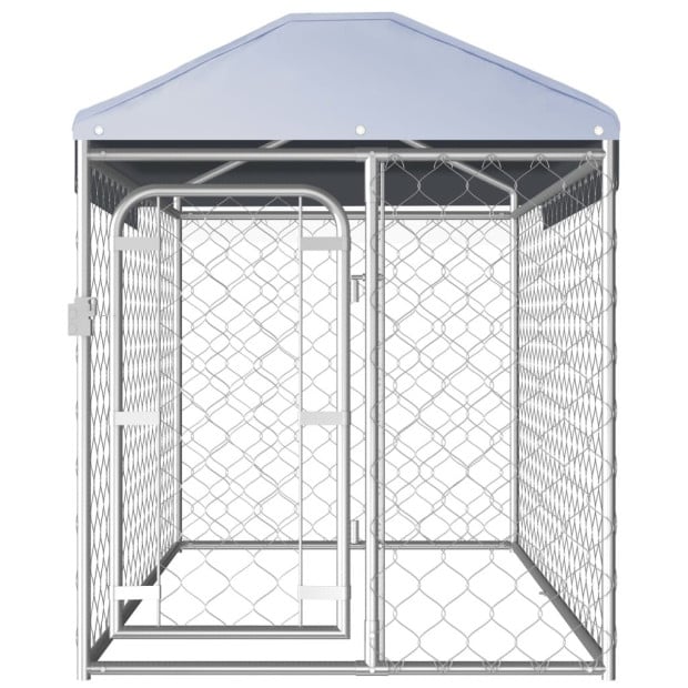 Outdoor Dog Kennel With Roof 200x100x125 Cm Image 2