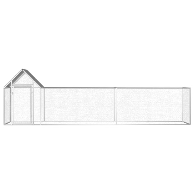Chicken Coop 5x1x1.5 M Galvanised Steel Image 2