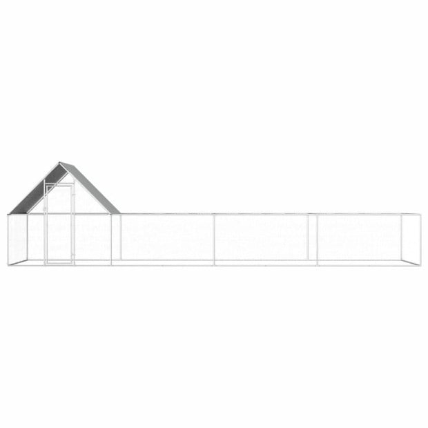 Chicken Coop 8x2x2 M Galvanised Steel Image 2