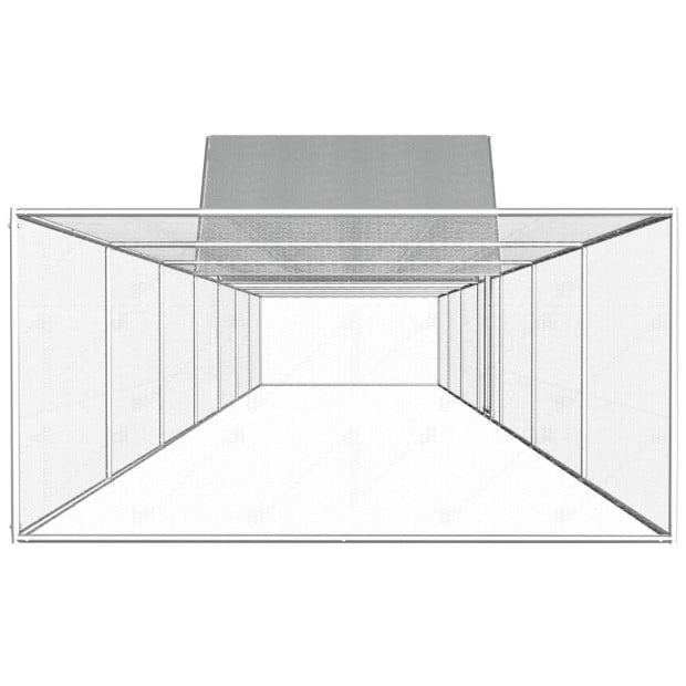 Chicken Coop 14x2x2 M Galvanised Steel Image 3