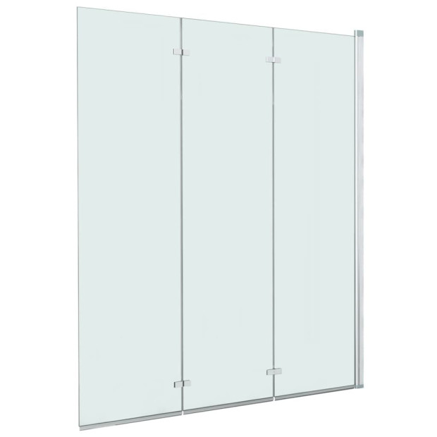 Folding Shower Enclosure 3 Panels Esg 130x138 Cm Image 2