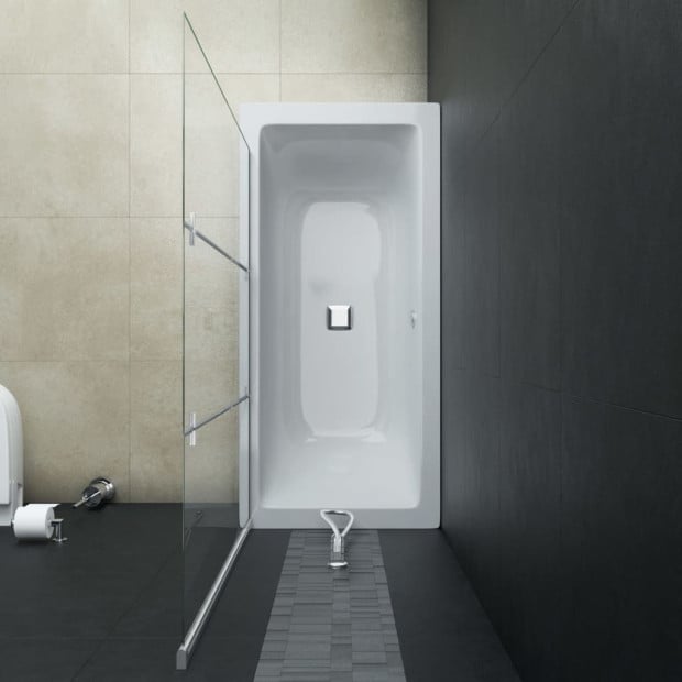 Folding Shower Enclosure 3 Panels Esg 130x138 Cm Image 7