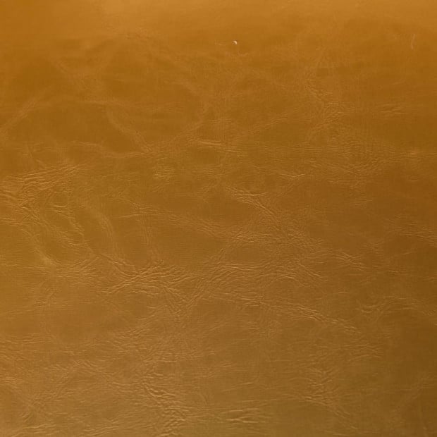 Tub Chair With Footstool Gold Faux Leather Image 3