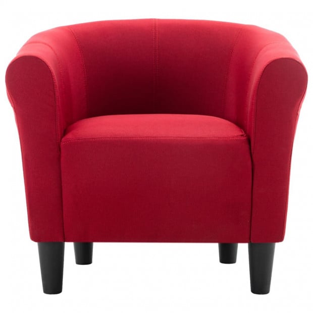 Armchair Wine Red Fabric Image 4