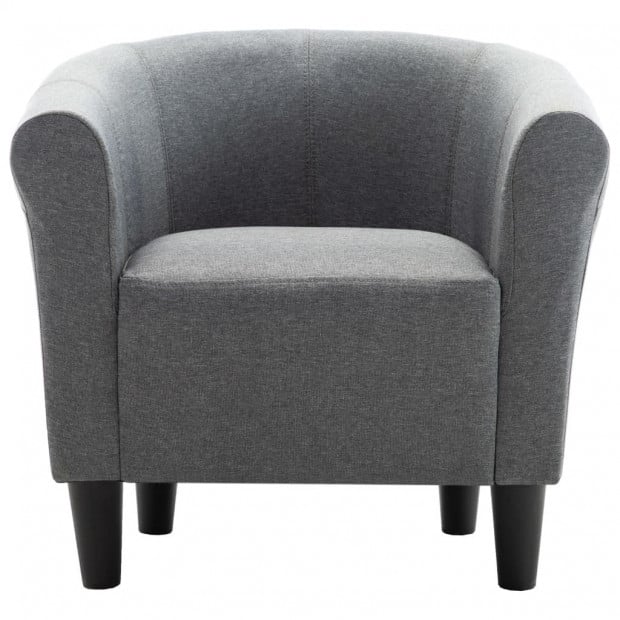 Armchair Light Grey Fabric Image 4
