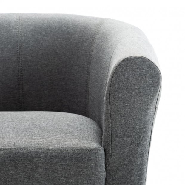Armchair Light Grey Fabric Image 5