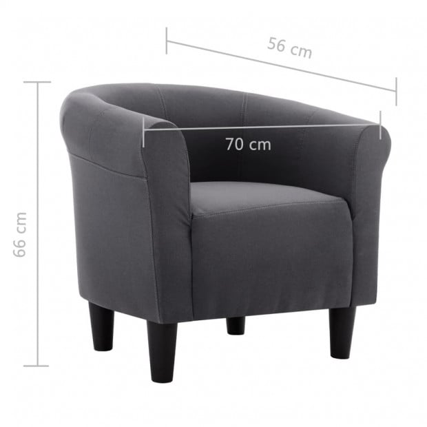 Sofa Armchair Black Fabric Image 6