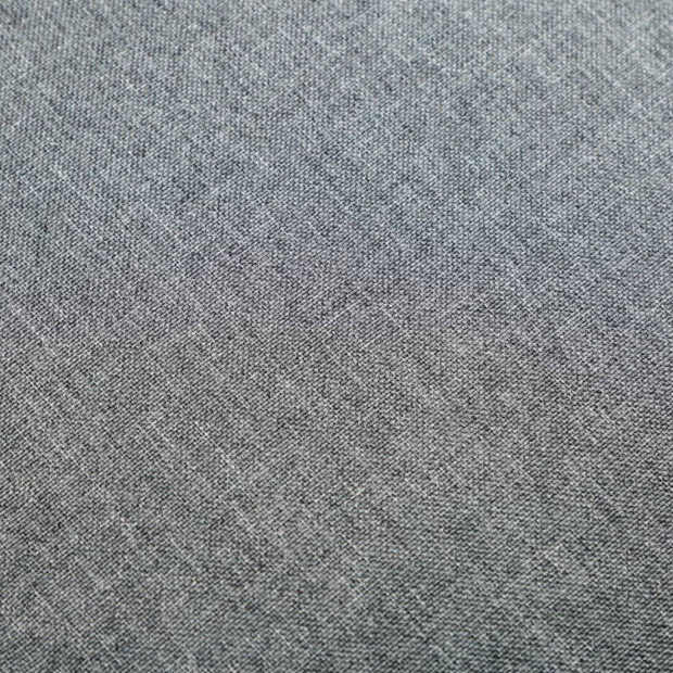2 Piece Armchair And Stool Set Light Grey Fabric Image 3