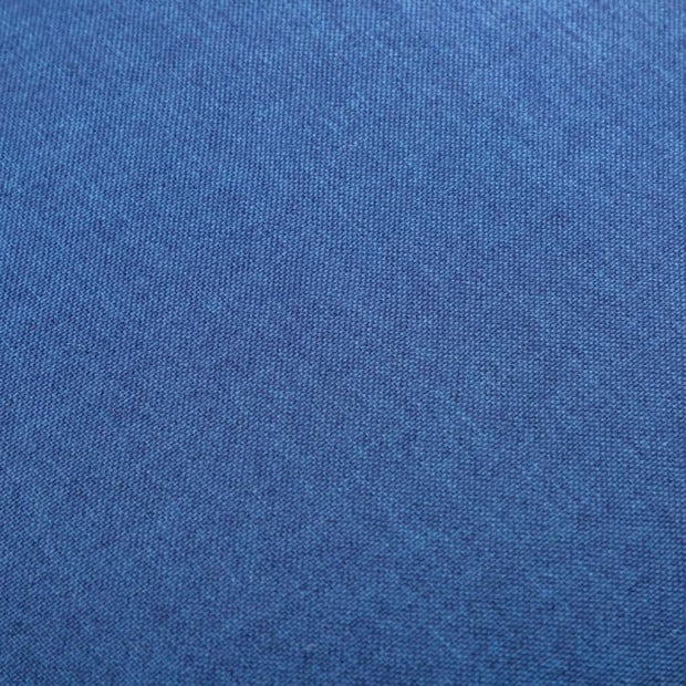 2 Piece Armchair And Stool Set Blue Fabric Image 3