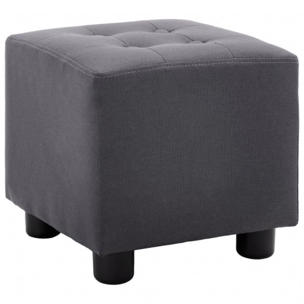2 Piece Armchair And Stool Set Black Fabric Image 8