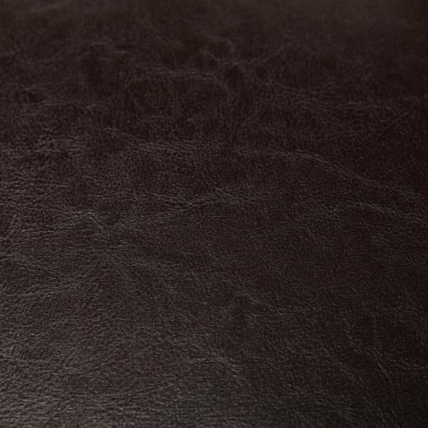 Tub Chair Brown Faux Leather Image 3