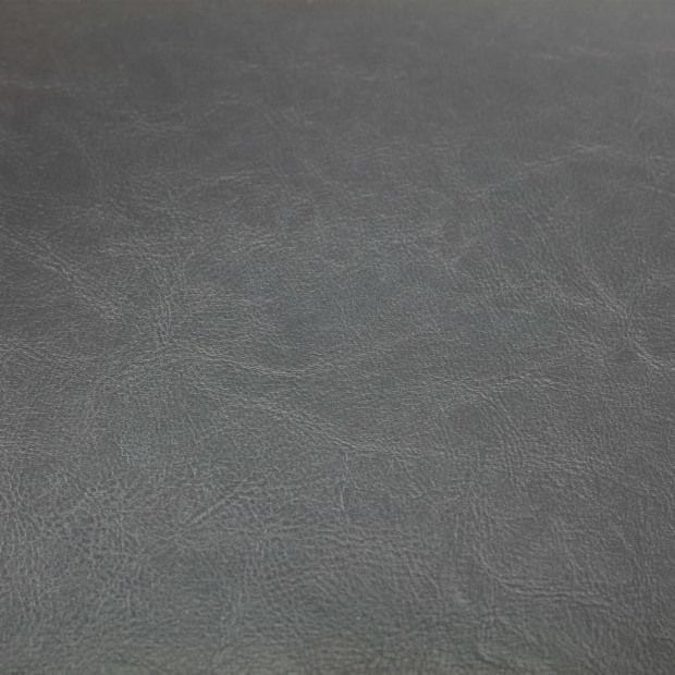 Sofa Chair With Footstool Grey Faux Leather Image 3