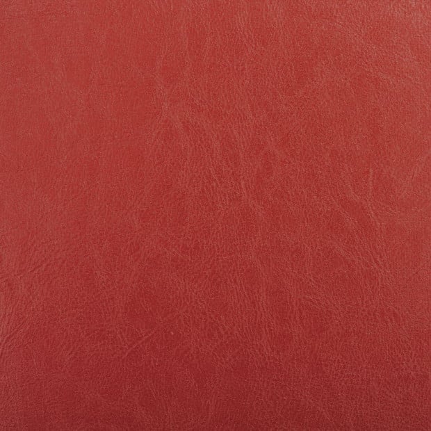 Tub Chair With Footstool Red Faux Leather Image 3