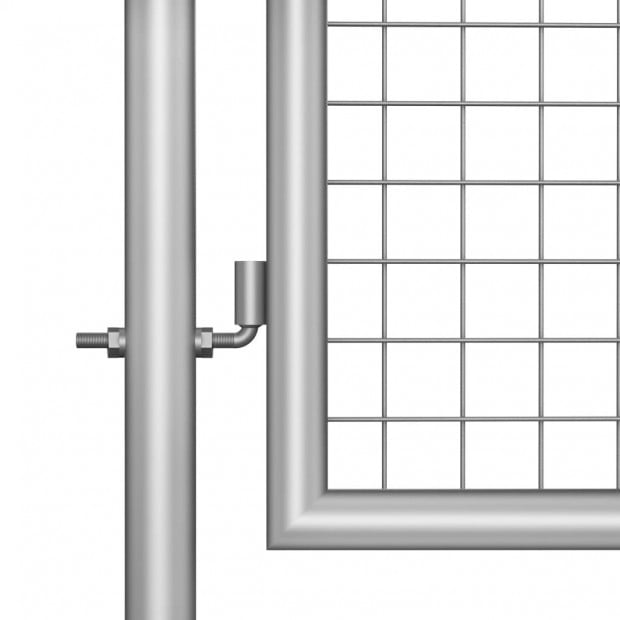 Garden Gate Galvanised Steel 105x125 Cm Silver Image 3