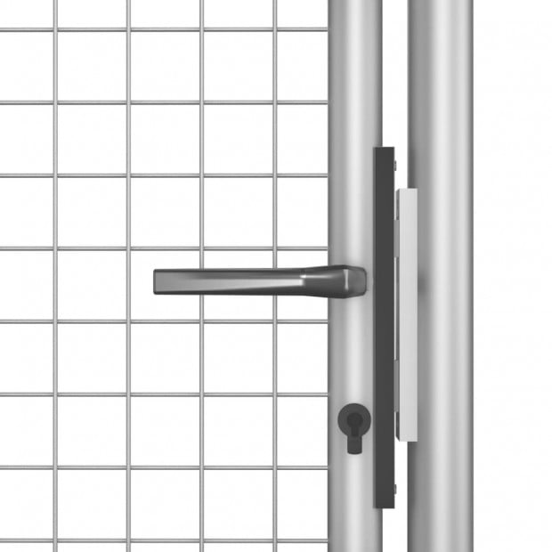 Garden Gate Galvanised Steel 105x125 Cm Silver Image 4