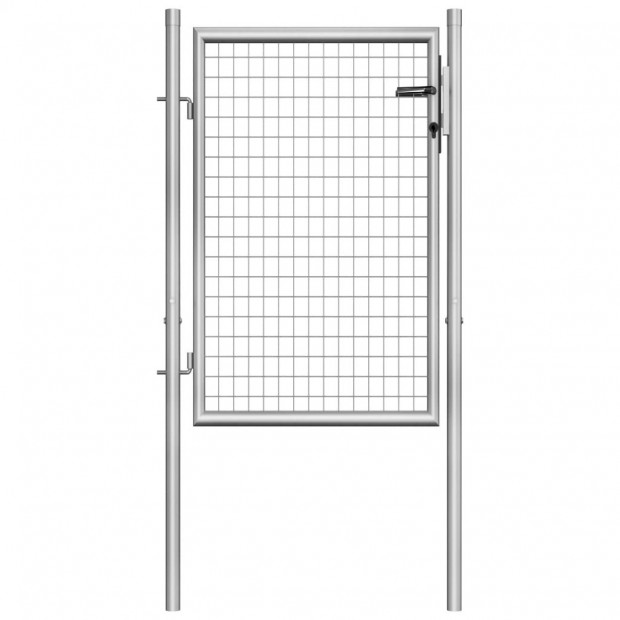 Garden Gate Galvanised Steel 105x150 Cm Silver