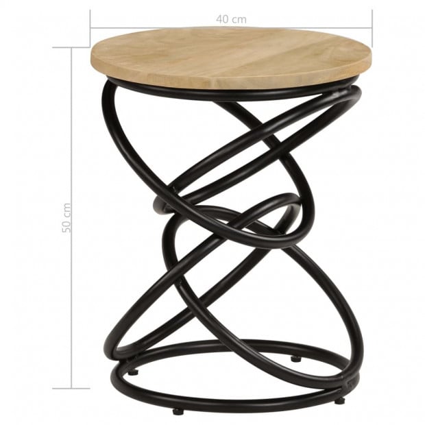 End Table Solid Mango Wood 40x50 Cm Image 8