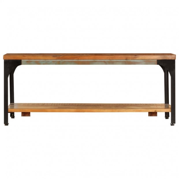 Coffee Table With Shelf 100x60x35 Cm Solid Reclaimed Wood Image 3