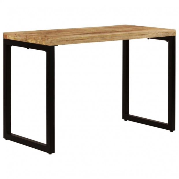 Dining Table 115x55x76 Cm Solid Mango Wood And Steel Image 2