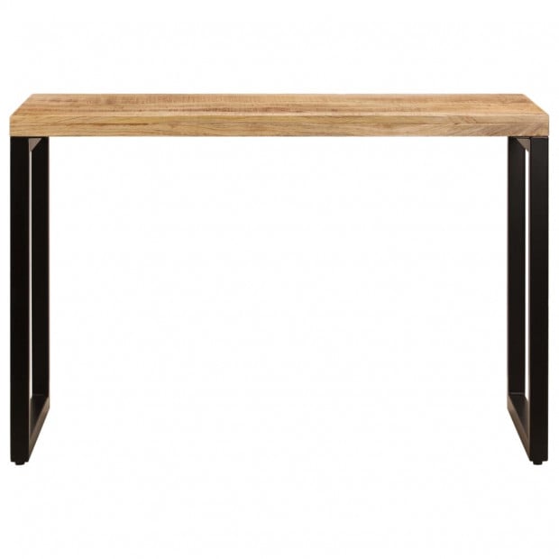 Dining Table 115x55x76 Cm Solid Mango Wood And Steel Image 3