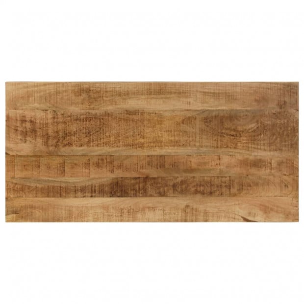 Dining Table 115x55x76 Cm Solid Mango Wood And Steel Image 4