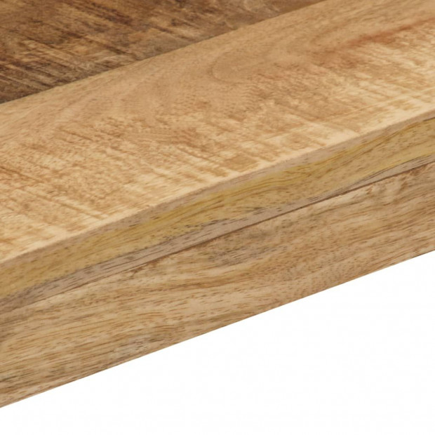 Dining Table 115x55x76 Cm Solid Mango Wood And Steel Image 5