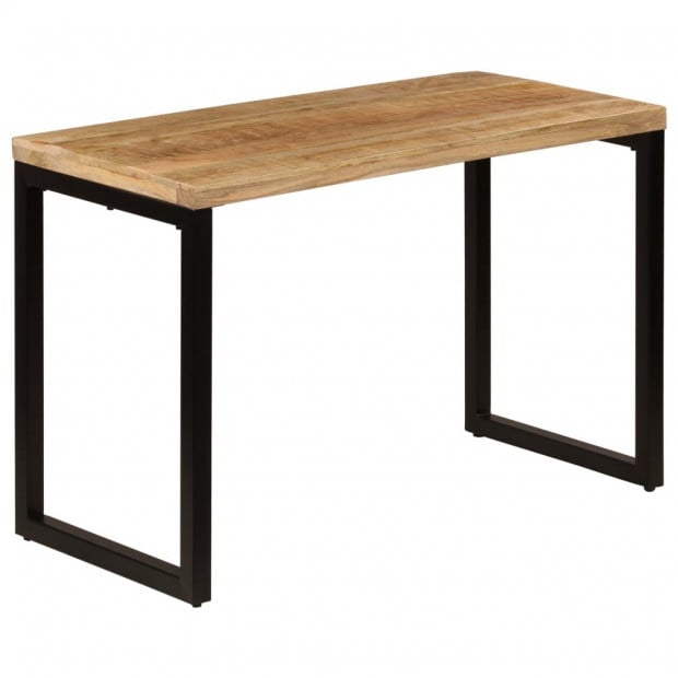 Dining Table 115x55x76 Cm Solid Mango Wood And Steel Image 9