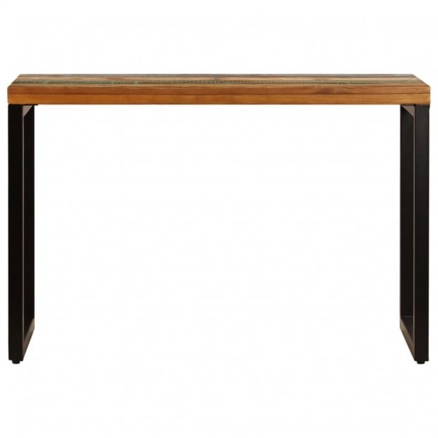 Dining Table 115x55x76 Cm Solid Reclaimed Wood And Steel Image 3