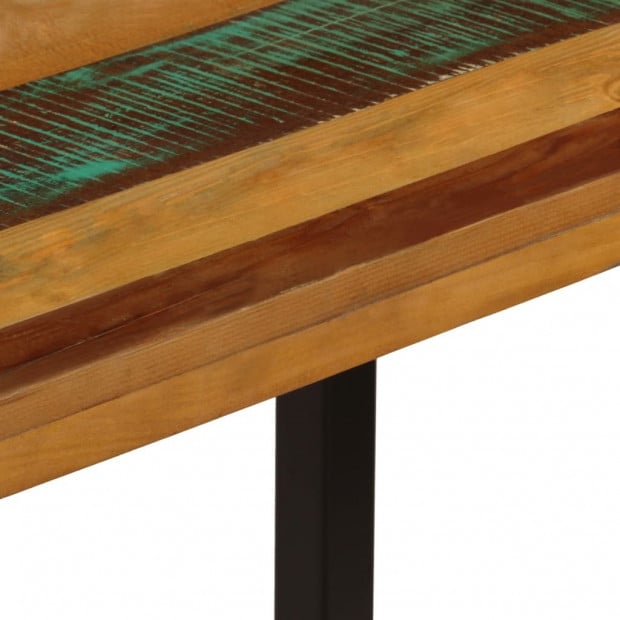 Dining Table 115x55x76 Cm Solid Reclaimed Wood And Steel Image 6