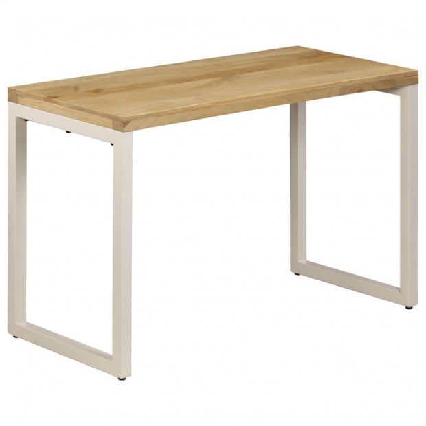 Dining Table 115x55x76 Cm Solid Mango Wood And Steel Image 10