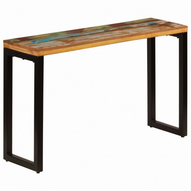 Console Table 120x35x76 Cm Solid Reclaimed Wood And Steel