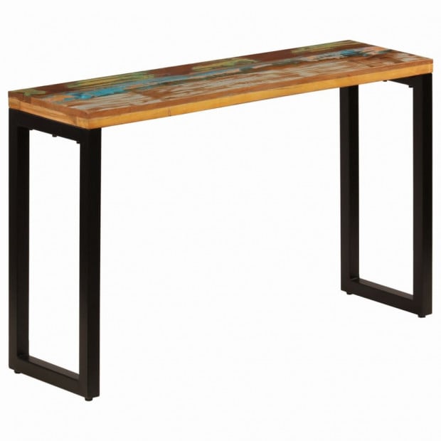 Console Table 120x35x76 Cm Solid Reclaimed Wood And Steel Image 8
