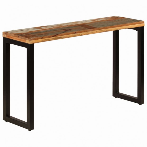 Console Table 120x35x76 Cm Solid Reclaimed Wood And Steel Image 9
