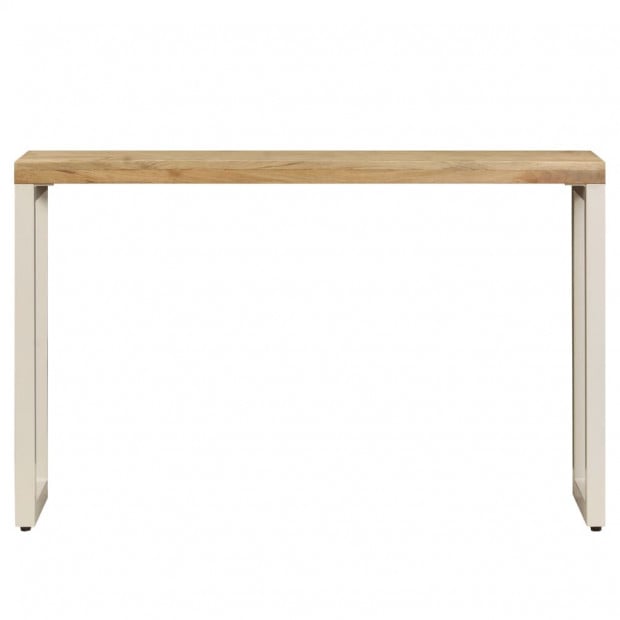 Console Table 120x35x76 Cm Solid Mango Wood And Steel Image 3