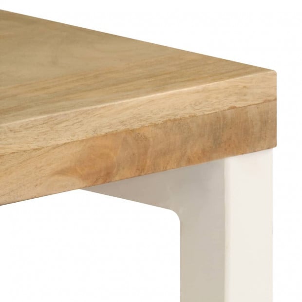 Console Table 120x35x76 Cm Solid Mango Wood And Steel Image 6
