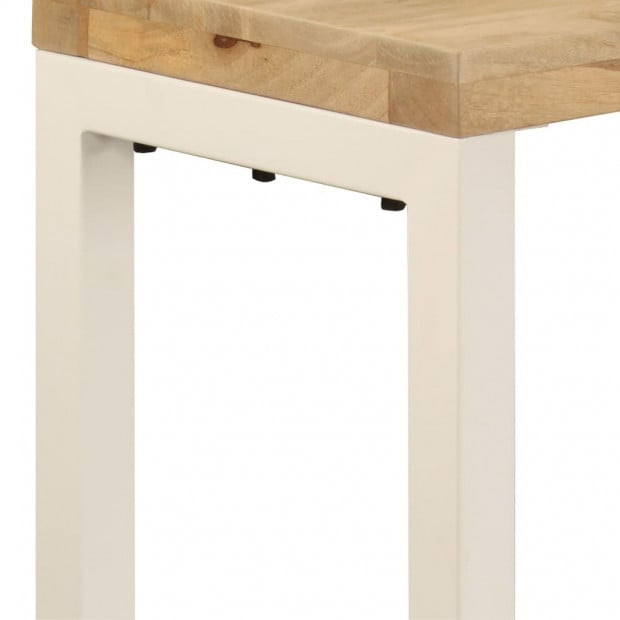 Console Table 120x35x76 Cm Solid Mango Wood And Steel Image 7