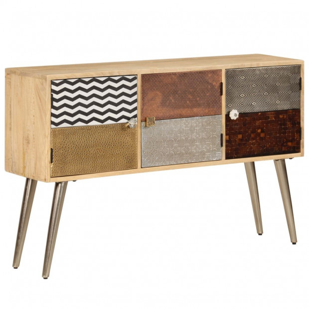 Sideboard 120x30x75 Cm Solid Mango Wood Image 11