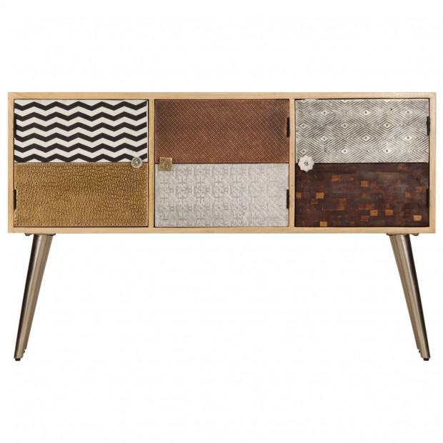 Sideboard 120x30x75 Cm Solid Mango Wood Image 5