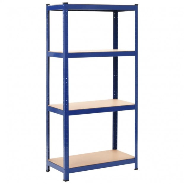 Storage Shelf Blue 80x40x160 Cm Steel And Mdf