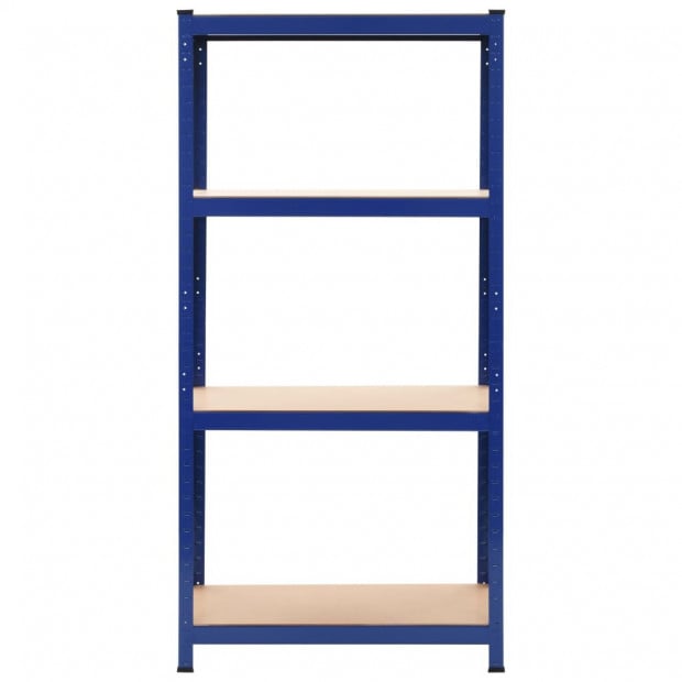 Storage Shelf Blue 80x40x160 Cm Steel And Mdf Image 2