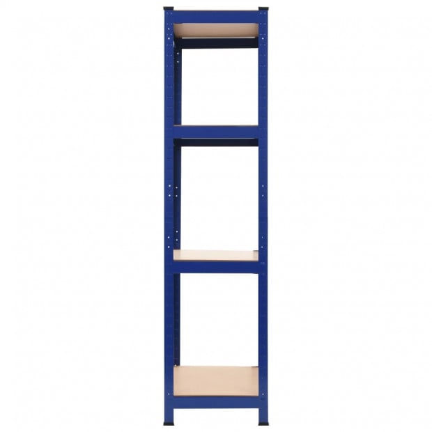 Storage Shelf Blue 80x40x160 Cm Steel And Mdf Image 3